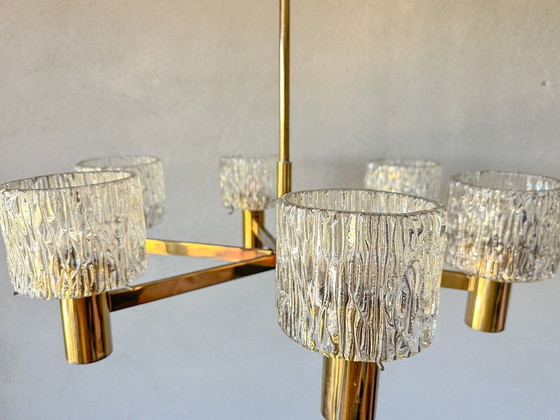 Vintage Kalmar Hanglamp – Kroonluchters, Glass, Brass (photo 8 of 10)