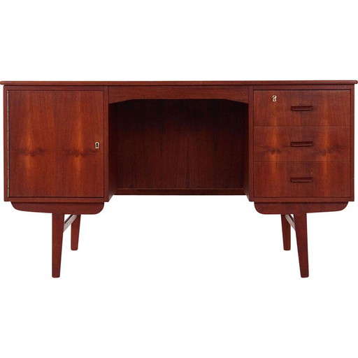 Scrivania vintage scandinava in teak, anni '70