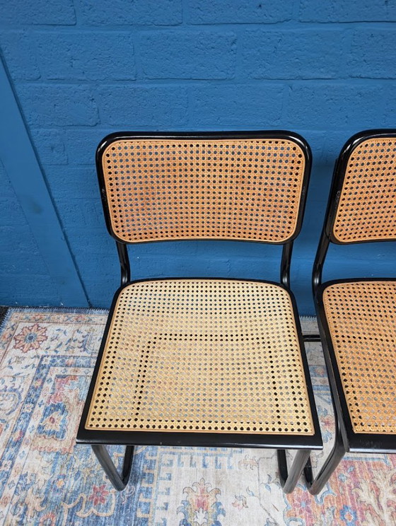 4x Vintage black Cesca chairs – Dining chairs, Metal, Rattan (photo 13 of 21)