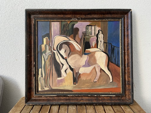 Kadar Bela unsigned Vintage Painting Cubism