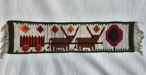 Decoratief wandtapijt van Janowska, jaren 70.