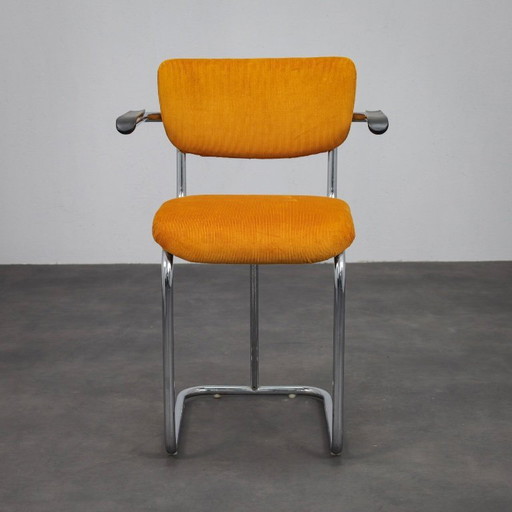 Sedia in acciaio tubolare Gispen 207 di W.H. Gispen, Paesi Bassi, anni '50