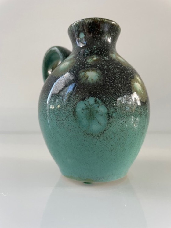 Image 1 of Mid-century vase Silberdistel jade green