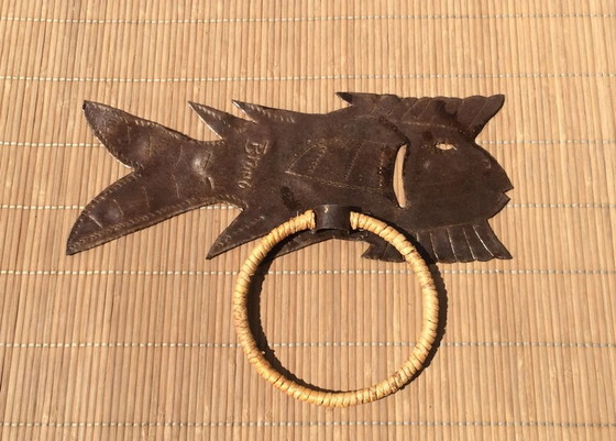 Image 1 of Artisanat haïtien : Porte-serviettes « Poisson des îles » (Grand) NOUVEAU !