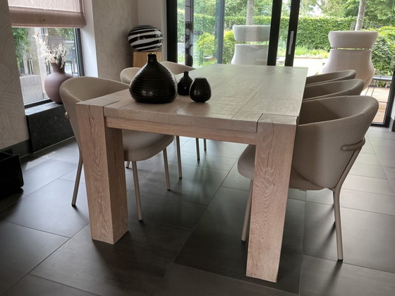 Robust oak dining table, custom-made – Wood (photo 5 of 5)
