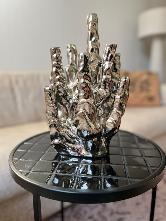 Image 1 of Coral Vase Silver by Pols Potten