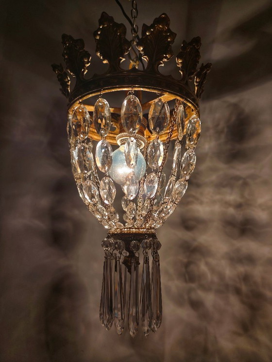 Image 1 of Lampada da soffitto in cristallo. Spagna, anni '50.