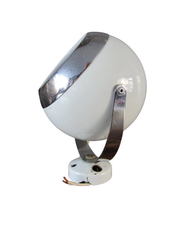 Image 1 of white eyeball lamp vintage