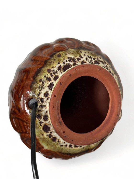 Image 1 of Fat lava vaas lamp vintage mid century verlichting keramiek sfeerverlichting tafellamp space age