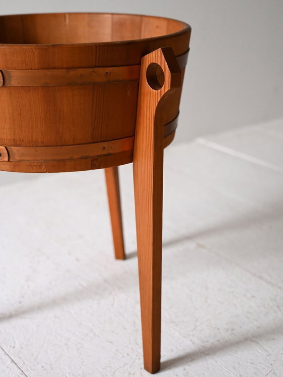 Image 1 of 1960s Scandinavian Teak Planter with Metal Insert