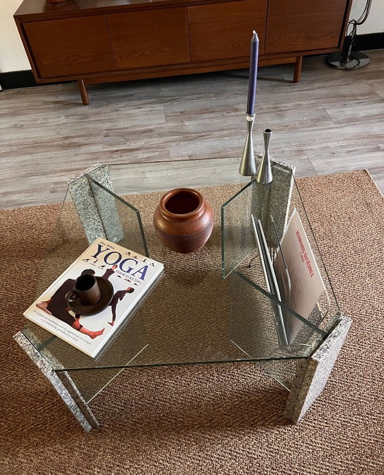 Vintage 70s Brutalist Coffee Table – Willy Ballez inspired, Stone (photo 5 of 11)