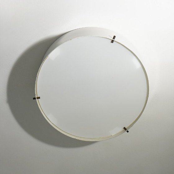 Image 1 of White ceiling lamp by Bruno Gatta for Stilnovo, 1950s - 2 AVAILABLE