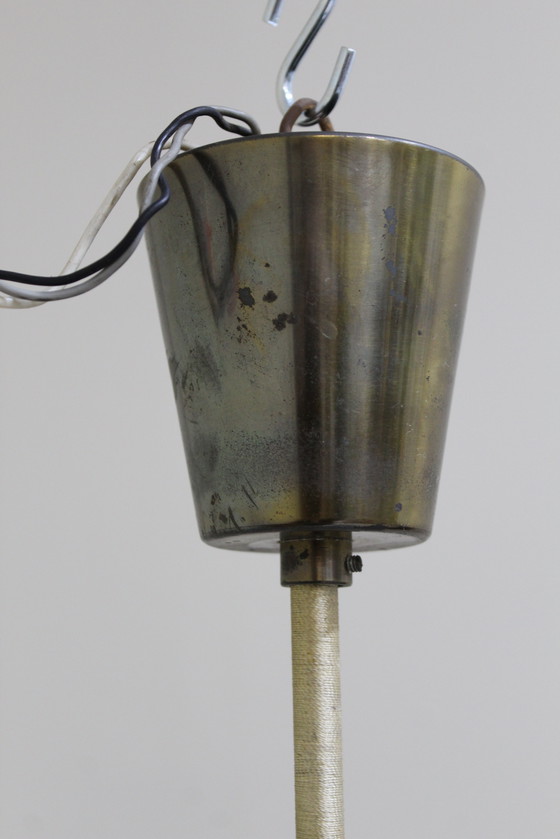 Image 1 of Plafonnier vintage, lustre - 1960s, laiton, verre