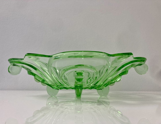 Image 1 of Grüne Art-Deco-Schale (1935), Modell Irene von Walther & Sohne