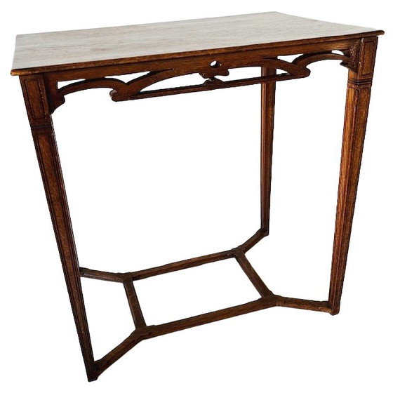Image 1 of Mesa auxiliar antigua Art Nouveau de madera curvada, década de 1890