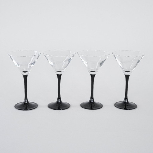 Set of martini glasses, Danish design, 1970s, manufactured in Denmark
