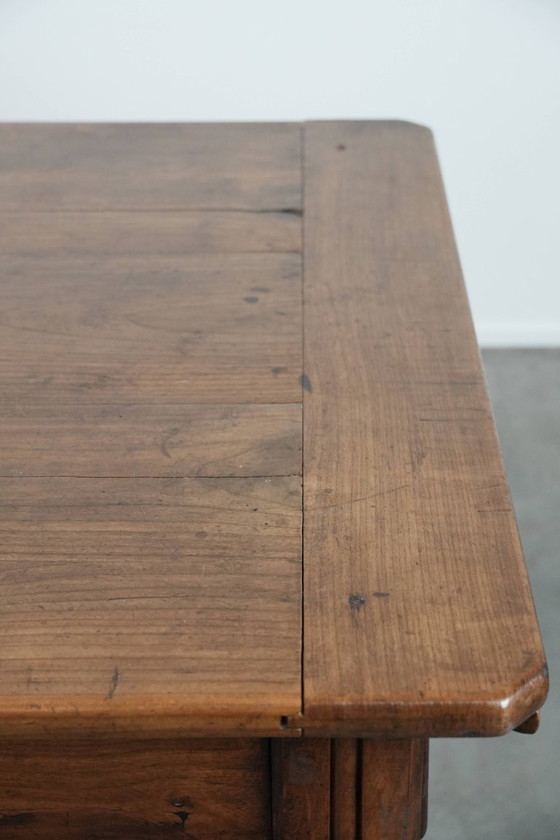 Image 1 of Antique French dining table with drawers and pull-out shelf