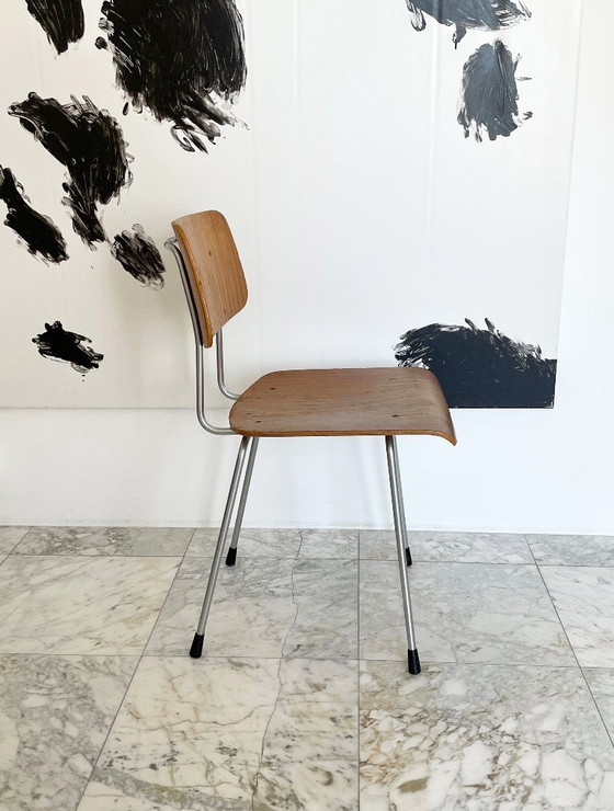 Image 1 of 6x vintage Gispen STOELEN A.R. Cordemeijer, Mid Century Modern, industrieel, retro