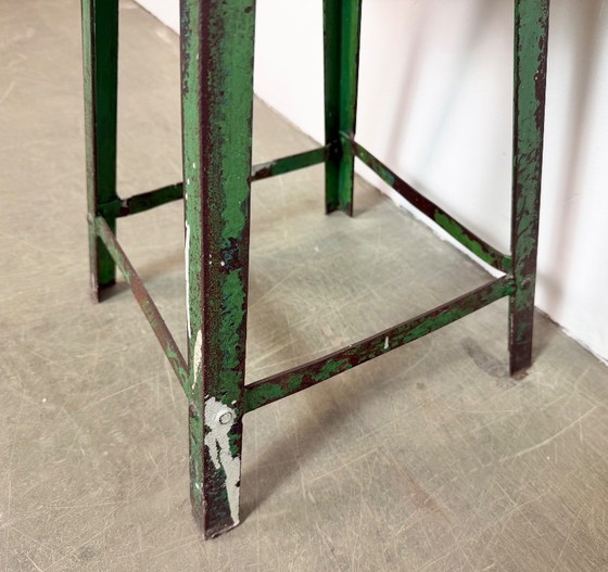 Image 1 of Green Industrial Workshop Stool, 1960s