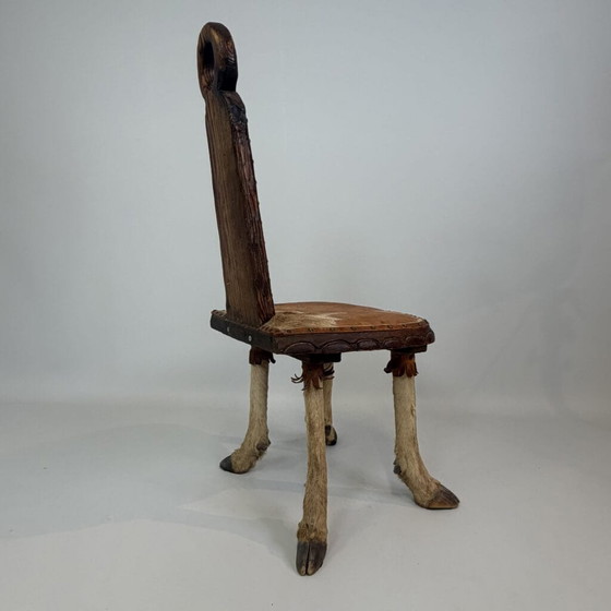 Coppia di sedie rustiche stile folk – Poltrone relax, Pelle, Legno (photo 34 of 34)