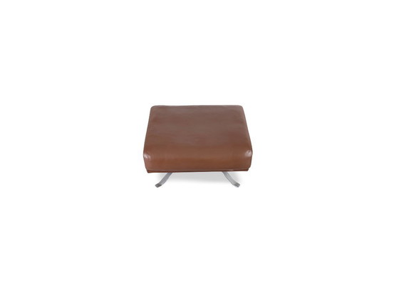 Image 1 of Pouf originale Rolf Benz in pelle marrone, poggiapiedi di design.