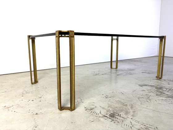 Peter Ghyczy Couchtisch aus Messing und Glas, Couchtische, Transparent, Art Deco (Foto 5 von 11)