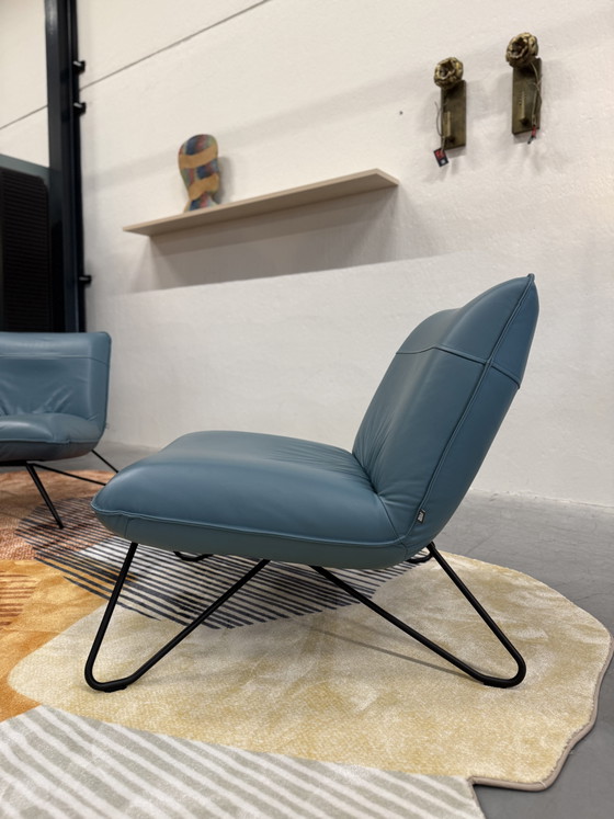 Image 1 of 2 Rolf benz 394 fauteuils blauw leer