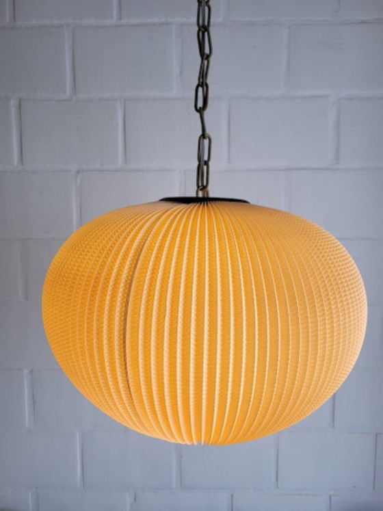 Image 1 of Vintage Pearlshade lamp XL, oranje, in de stijl van Rispal, jaren 60