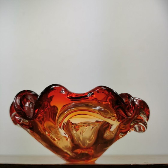Image 1 of Vintage glass bowl, ashtray. Italian glass