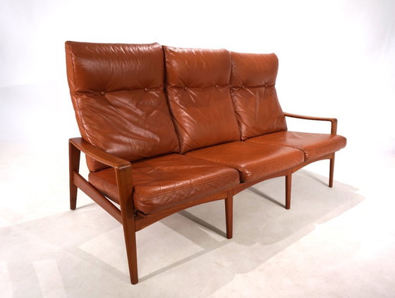 Image 1 of Komfort 3-seater leather sofa by Arne Wahl Iversen, 1960
