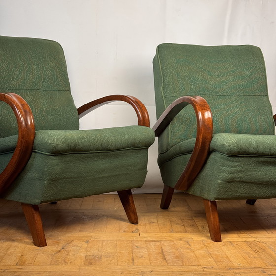 Image 1 of Paar tschechoslowakische Art-Deco-Sessel von František Jirák (1960er Jahre)