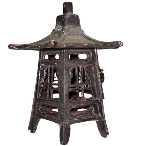 Image 1 of Antica lanterna giapponese a pagoda (Toro) – Ghisa massiccia – 27 cm – 3,7 kg