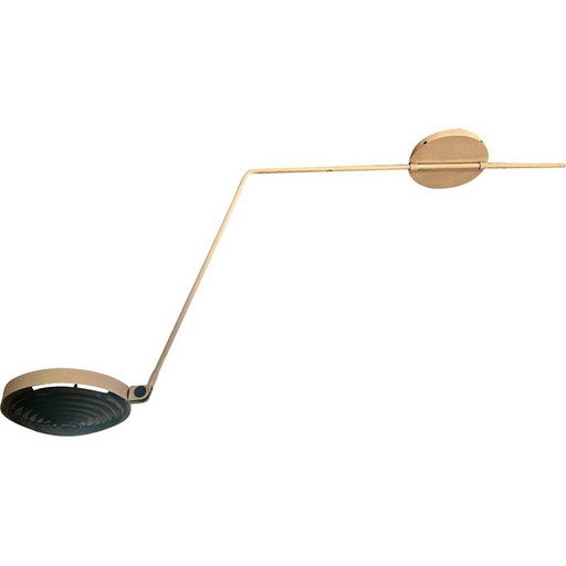 Vintage wall lamp in white lacquered metal, 1970