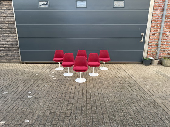 Image 1 of 6x original vintage Knoll Tulip dining chairs by Eero Saarinen