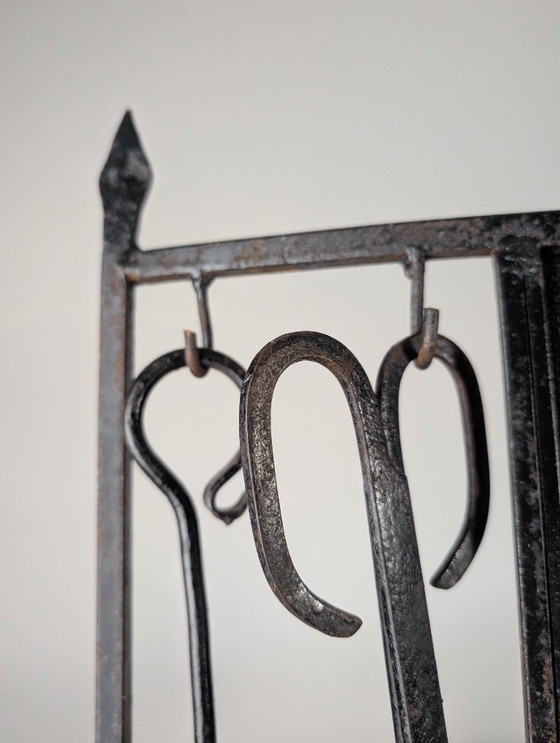 Image 1 of Pantalla de fuego de hierro forjado con forma de animal de Atelier Marolles, década de 1950