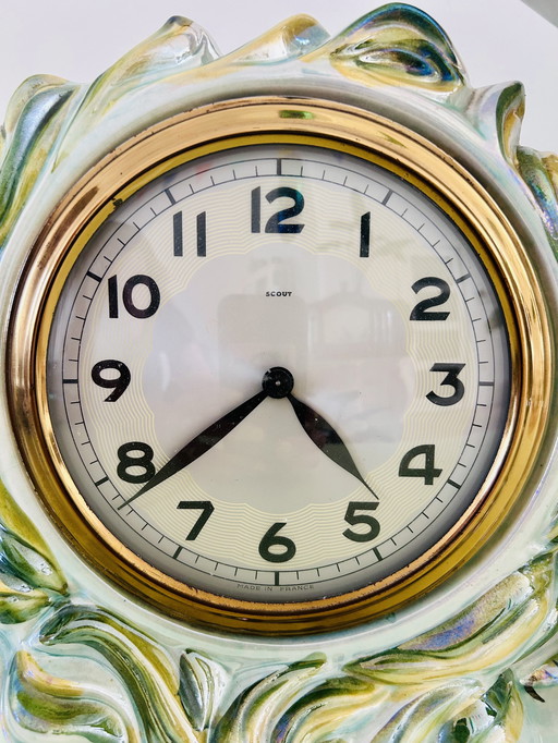 Vintage heron clock Hubert Bequet