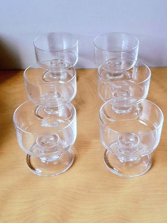 Image 1 of Juego de 6 cuencos de cristal Art Déco