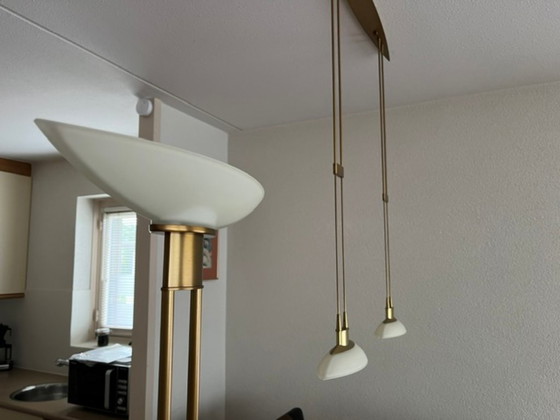 Image 1 of Holtköpper hanglamp (2 schuitvormige lampen) +
