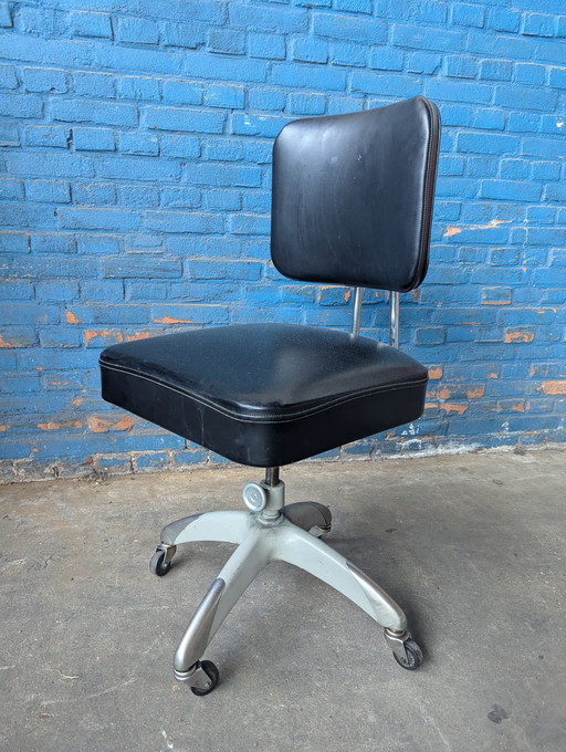 Silla de trabajo vintage, silla de oficina, años 50