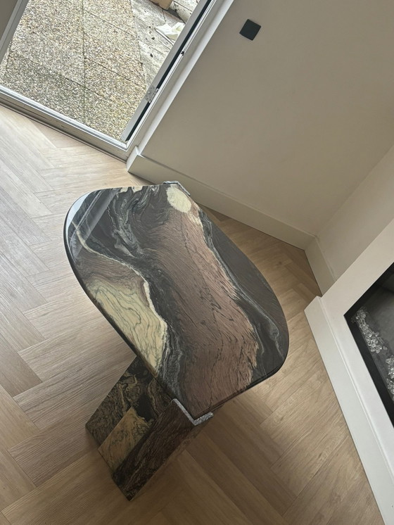 Image 1 of Exclusieve natuurstenen design salontafel – Roche Bobois stijl 