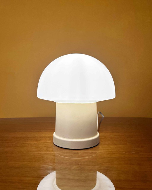 Small opaline mushroom lamp – 1970s