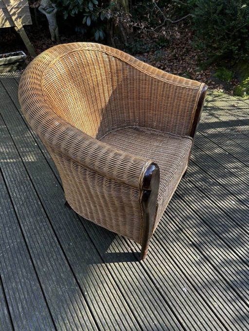 Fauteuil rond en osier