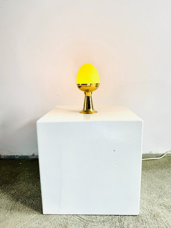 Model B-225/M Brass & Milk Glass Table Lamp by Hans-Agne Jakobsson for Markaryd AB, Sweden, 1960s (photo 9 of 9)