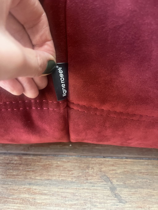 Togo Ligne Roset 3-Zits Alcantara Pompeian Red