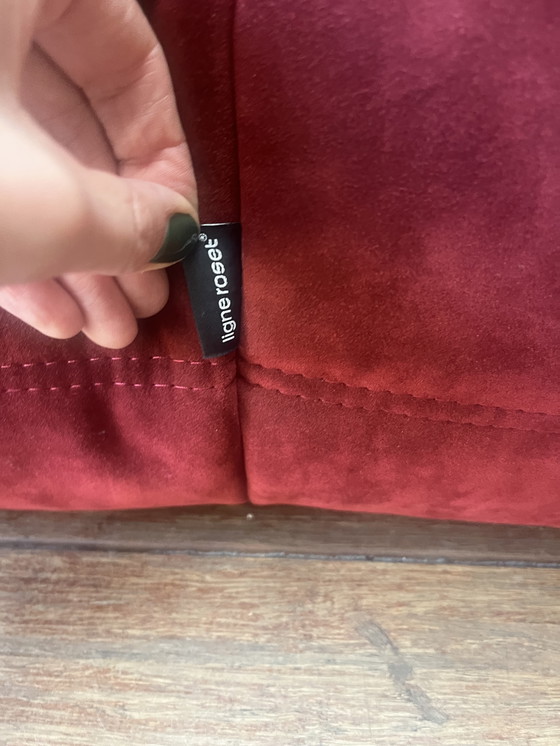 Image 1 of Togo Ligne Roset 3-Zits Alcantara Pompeian Red