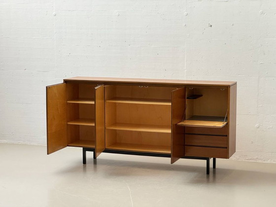 Image 1 of Credenza alta svizzera di metà secolo con vano bar in teak, anni '60