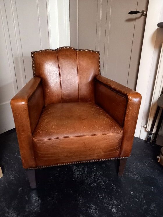 Image 1 of Kleine schapenleren fauteuil