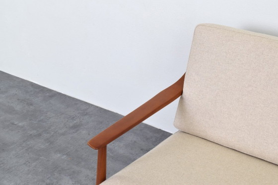 Canapé en teck de style Mid-Century de Knoll Antimott, années 1960 – Canapés 3 places, Wood, Wool (photo 14 of 15)