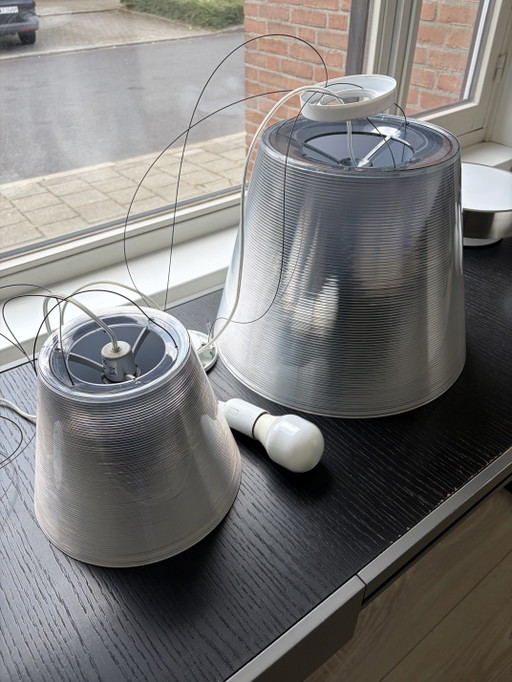 Set Flos Romeo Moon Hanglampen - Philippe Starck – Glass, Plexiglass