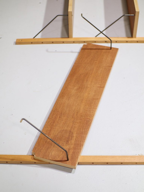 Image 1 of Preben Sørensen wall system oak bookcase Danish